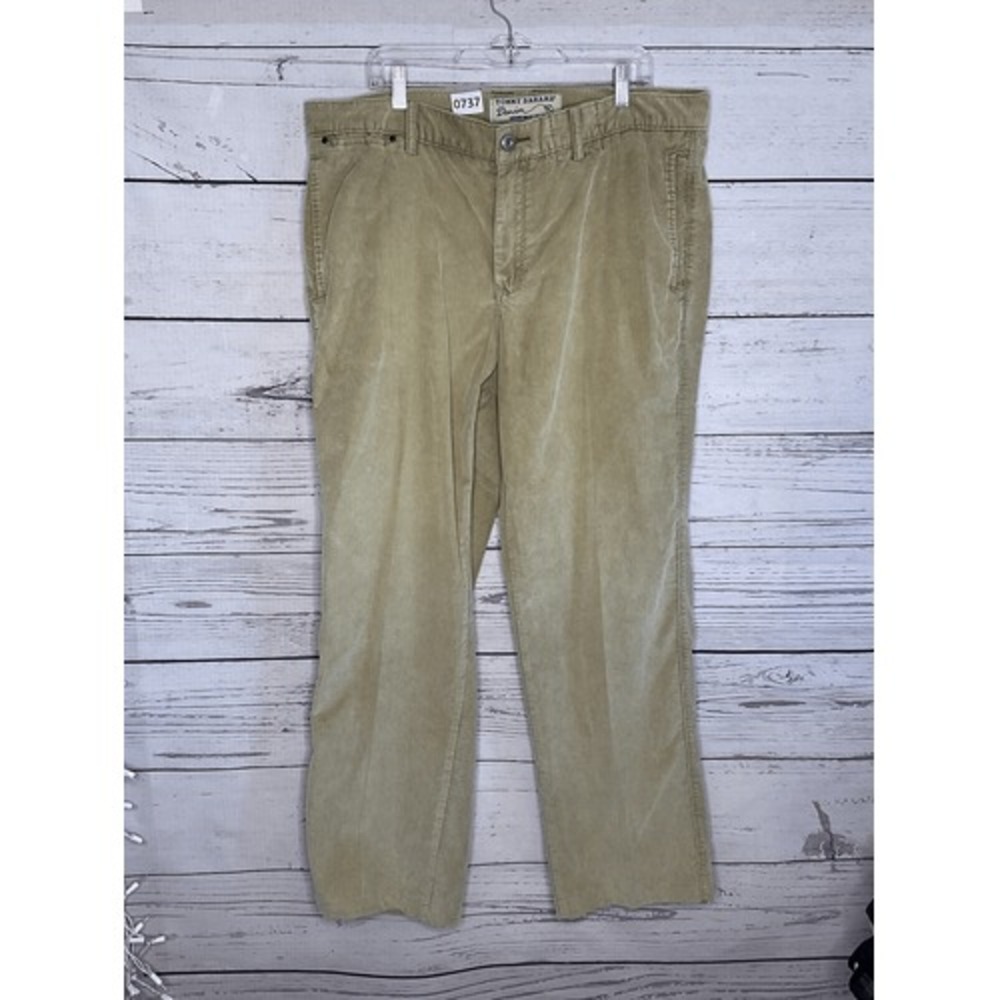 Tommy Bahama Denim Men's Size 38 x34 Beige Corduroy Straight Leg Pants Office